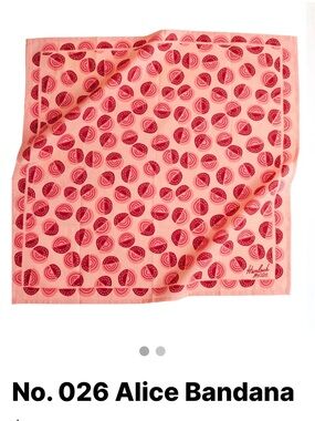 Hemlock Handker bandana, style “Alice” peach, pink, coral